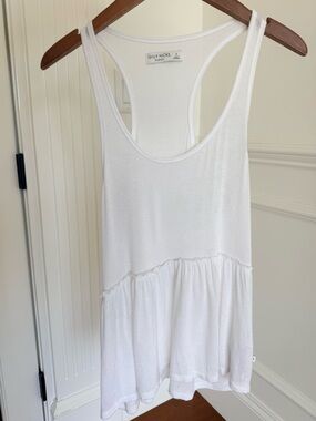Gilly Hicks Women’s White Racerback Peplum Tank Top Size S
